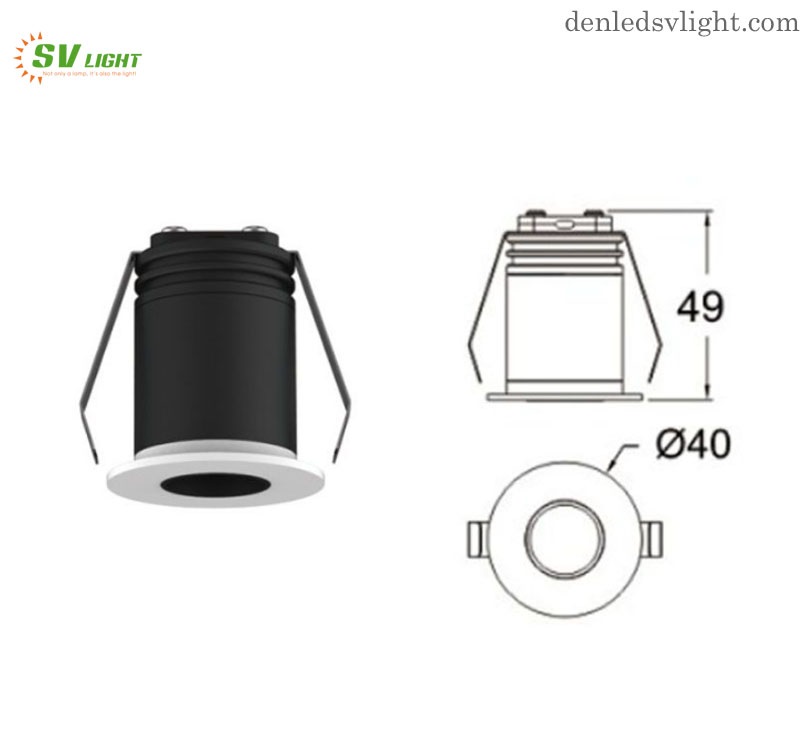 Đèn Led spotlight mini 3W SVC-35